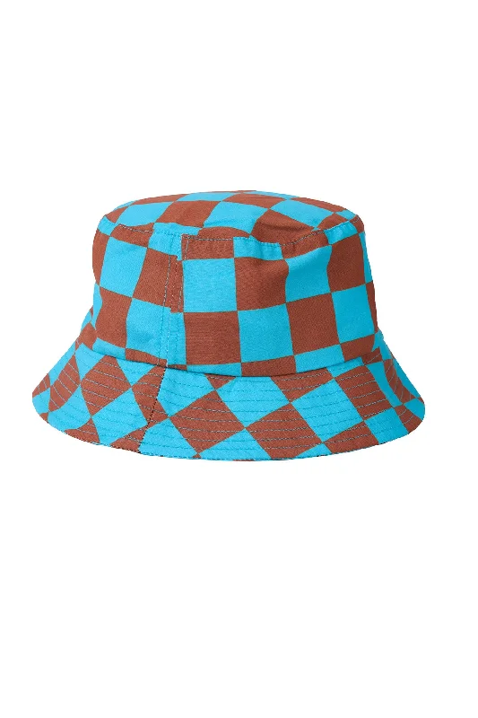 woolen-flat-hat-Caribbean Checks / Bucket Hat