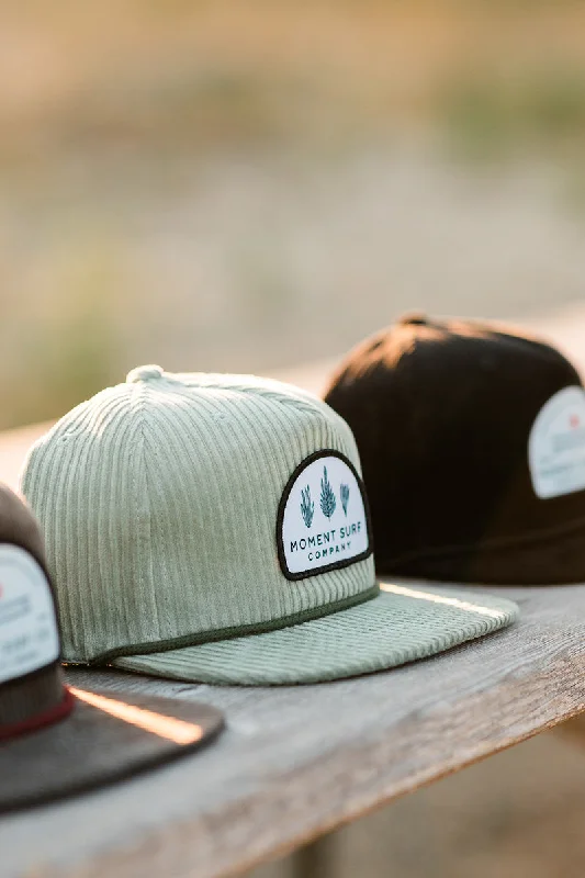 sporty-trucker-hat-Moment Kelp Friends Corduroy Hat - Washed Green