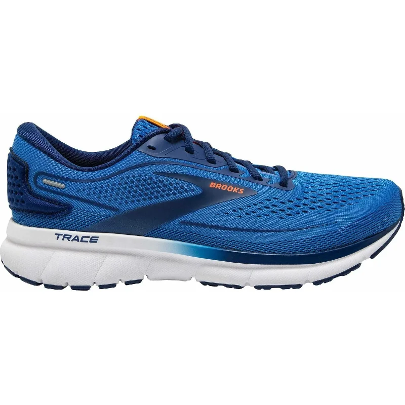 Camping hiking fitness goals-Brooks Trace 2 Mens Running Shoes - Blue