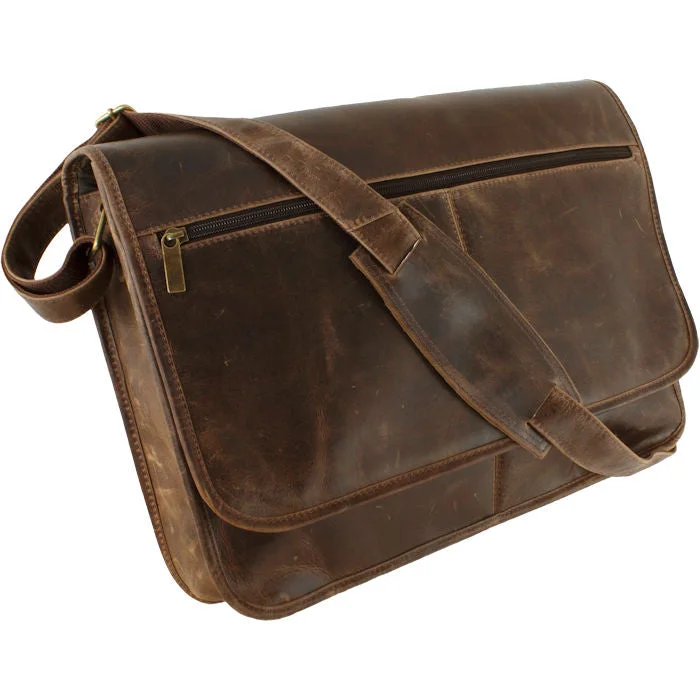 Camping hiking history trails-Colombian Distressed Leather Messenger Bag