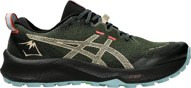 Camping hiking photography tips-Asics Gel Trabuco 12 Mens Trail Running Shoes - Green