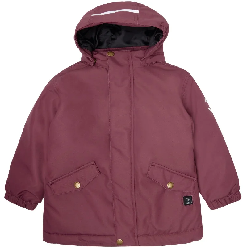 Camping hiking fracture tips-Mikk-Line Rose Brown Heating Jacket