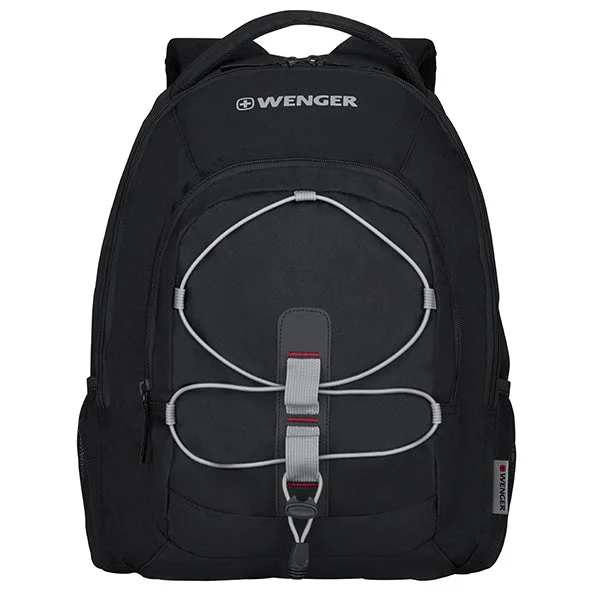 Camping hiking cold weather tips-Wenger MARS Laptop Backpack 16" laptop & 10" tablet in Black/Grey (26 Litre)-Swiss designed