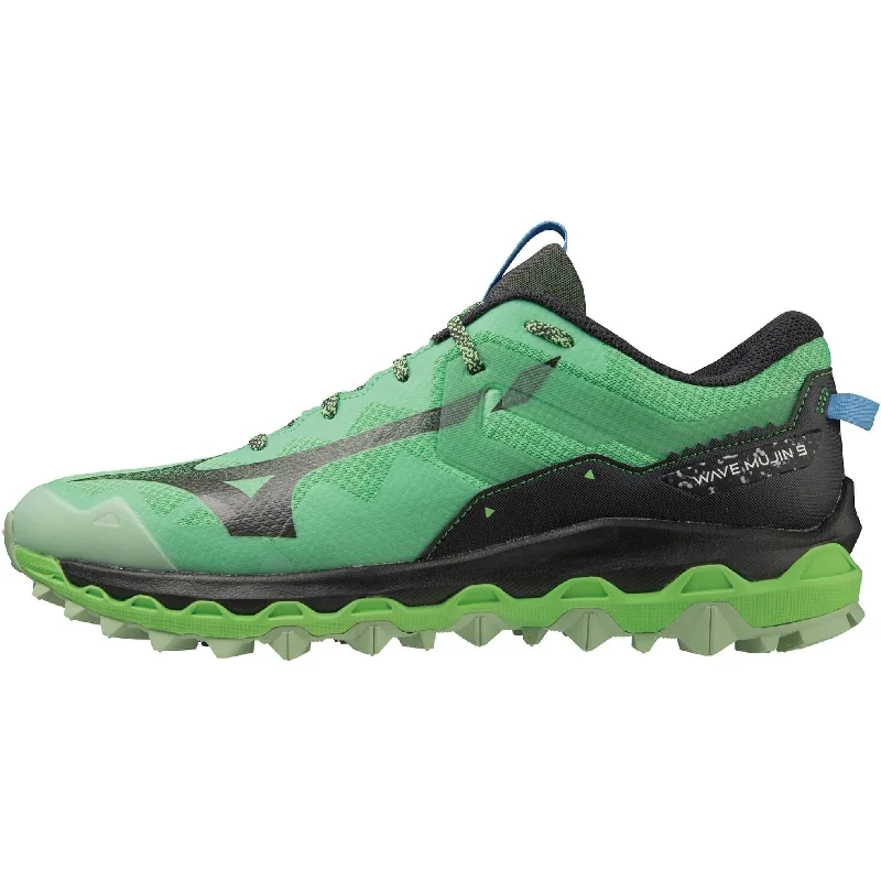 Camping hiking trail weather-Mizuno Wave Mujin 9 Mens Trail Running Shoes - Green