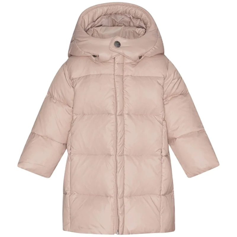 Camping hiking lightweight mats-Ver de Terre Featherlight Baby Girls Down Coat Mahogany Rose