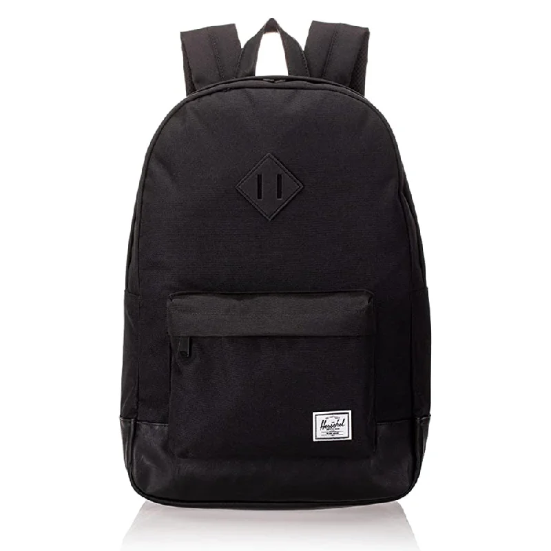 Camping hiking trail electrolytes-Herschel Unisex Black Classic 21.5L Heritage Backpack - 10007-00535-OS