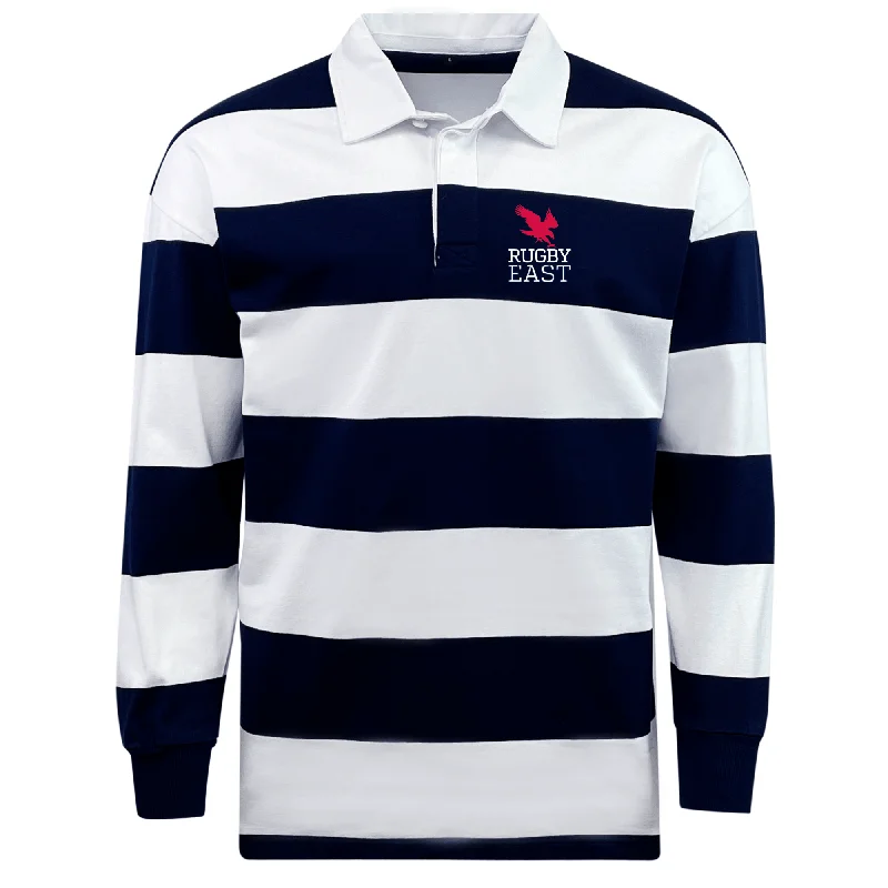 Camping hiking food storage-Rugby East Conference Classic Long Sleeve Hooped Rugby Jersey