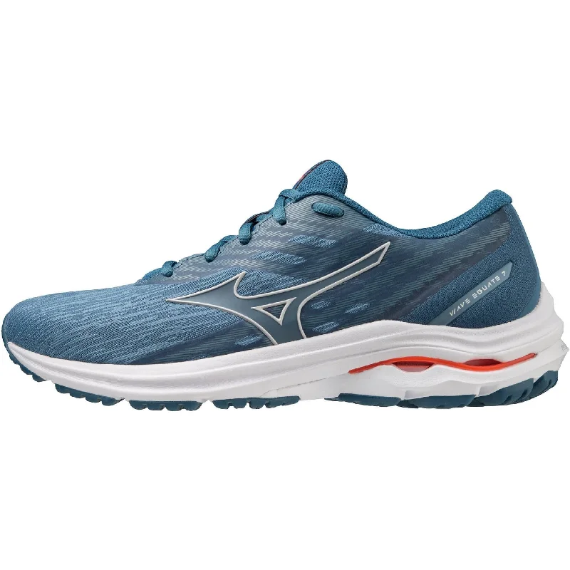 Camping hiking muscle gain-Mizuno Wave Equate 7 Mens Running Shoes - Blue