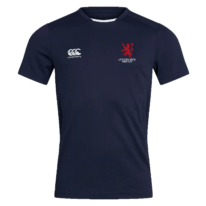 Camping hiking cold weather tips-Littleton Scots Rugby Club Dry Tee by Canterbury