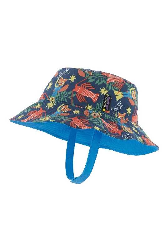 party-costume-hat-Patagonia Baby Sun Bucket Hat - Drew & Lobby: Lagom Blue