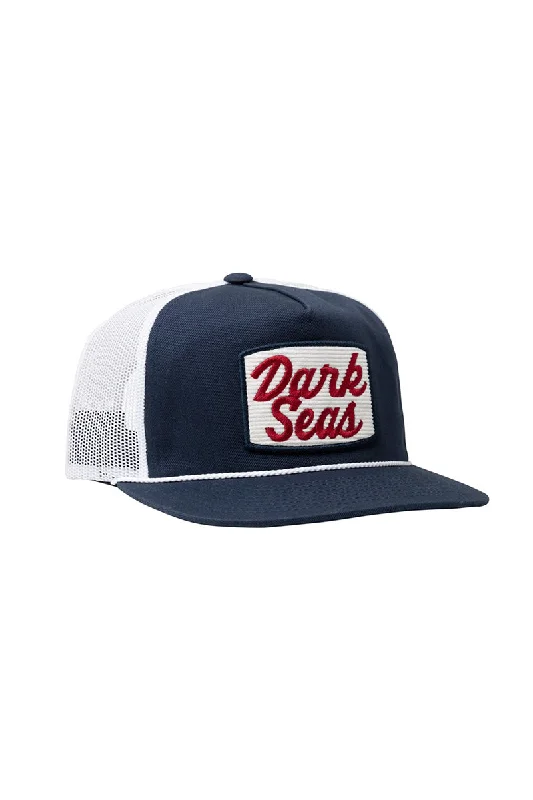 wide-brim-sun-hat-Dark Seas Rhodes Hat - Navy / White