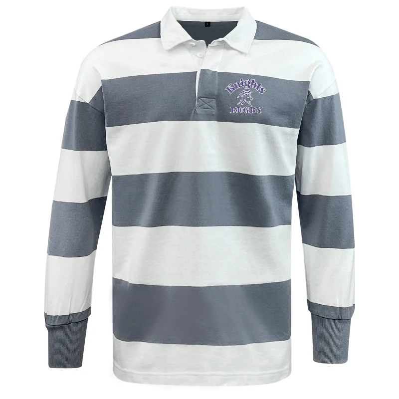 Camping hiking group hikes-Ardrey Kell Rugby Classic Long Sleeve Hooped Rugby Jersey