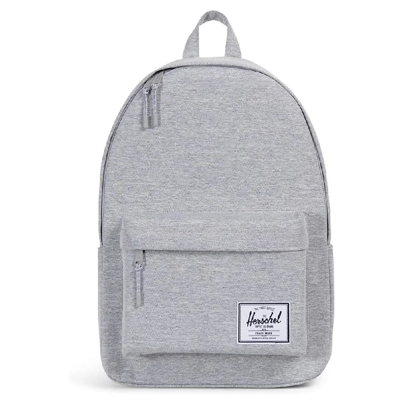 Camping hiking guidebooks-Herschel Unisex Light Grey Crosshatch XL 30L Classic Backpack - 10492-01866