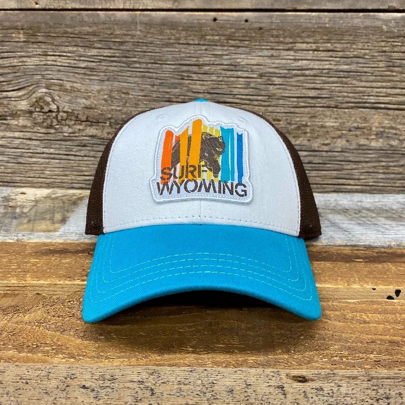 waterproof-boonie-hat-Surf Wyoming® Bear Peak Trucker Hat - Blue Multi