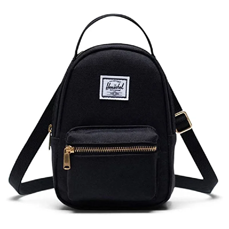 Camping hiking portable showers-Herschel Unisex Black One Size Nova Crossbody Mini Backpack - 10727-02090-OS