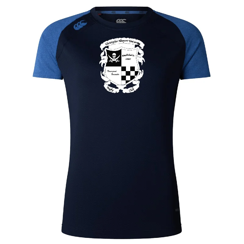 Camping hiking trail drinks-Rugby Football Club at Christopher Newport University Women's Elite Training Tee by Canterbury