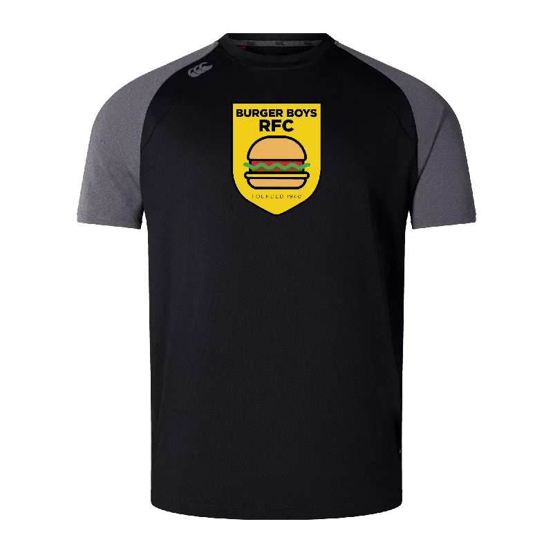 Camping hiking fitness goals-Burger Boys RFC Elite Training Tee by Canterbury