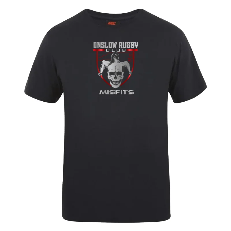 Camping hiking emergency shelters-Onslow Rugby Misfits Club Plain Tee by Canterbury