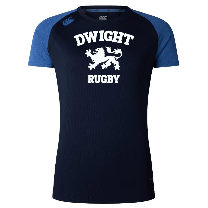 Camping hiking trail fashion-Dwight Rugby White Logo Women's Elite Training Tee by Canterbury