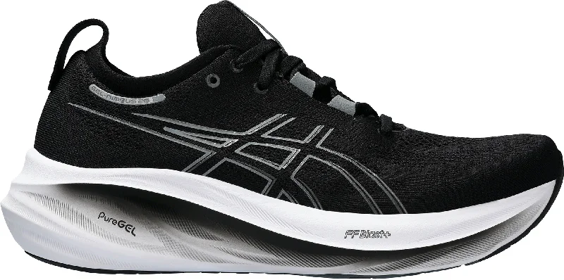 Camping hiking skin protection-Asics Gel Nimbus 26 Mens Running Shoes - Black