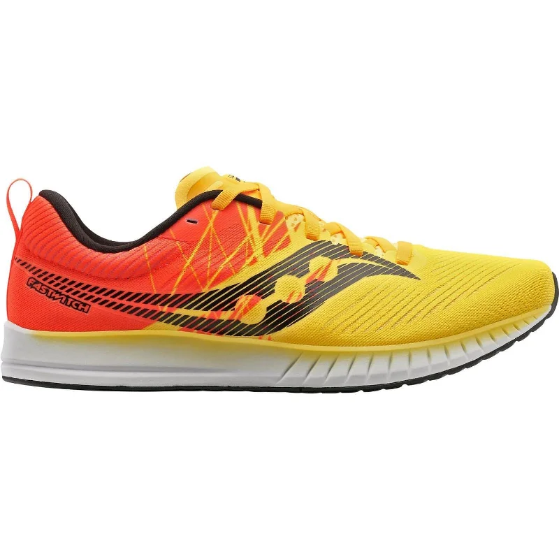 Durable camping hiking shoes-Saucony Fastwitch 9 Mens Running Shoes - Yellow