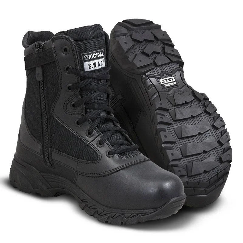 Camping hiking mitten options-Tactical Police Chase 9" Waterproof Boots Side-Zip - 132001