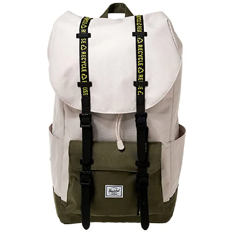 Camping hiking gear deals-Herschel Unisex Green 25L Little America Backpack - 10972-05457-OS