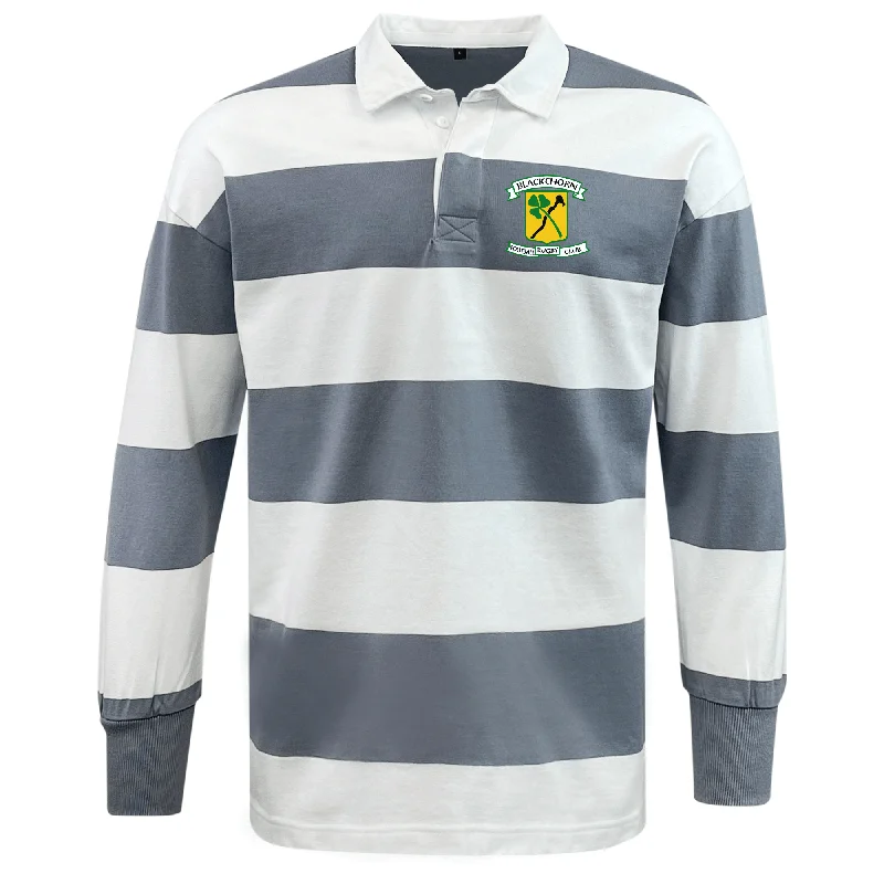 Camping hiking sunrise hikes-Blackthorn RFC Classic Long Sleeve Hooped Rugby Jersey