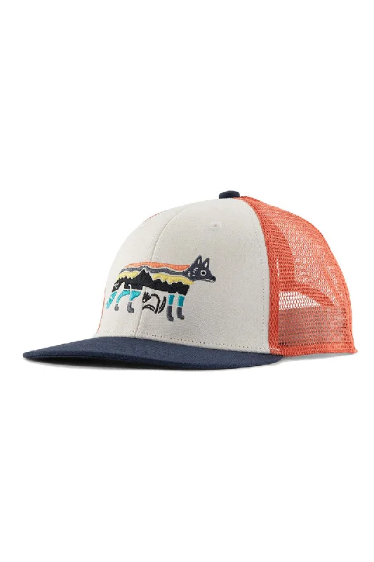 safari-adventure-hat-Patagonia Kid's Trucker Hat - Foxy Fitz: Birch White