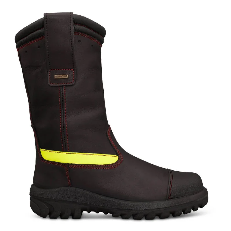 Camping hiking trail cocoa-Oliver 66 Series Black 300mm (10inch) Pull On Structural Firefighter Boot 66-496