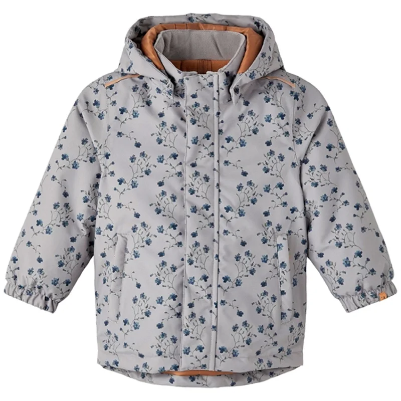 Camping hiking with kids-Lil'Atelier Wet Weather Lasnow Jacket AOP