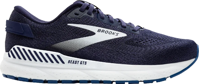 Camping hiking ice packs-Brooks Beast GTS 24 WIDE FIT Mens Running Shoes - Navy