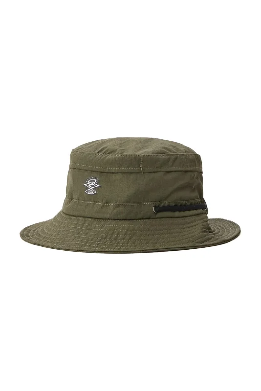 trendy-fedora-hat-Rip Curl Searchers Tech-Mid Brim Hat - Olive