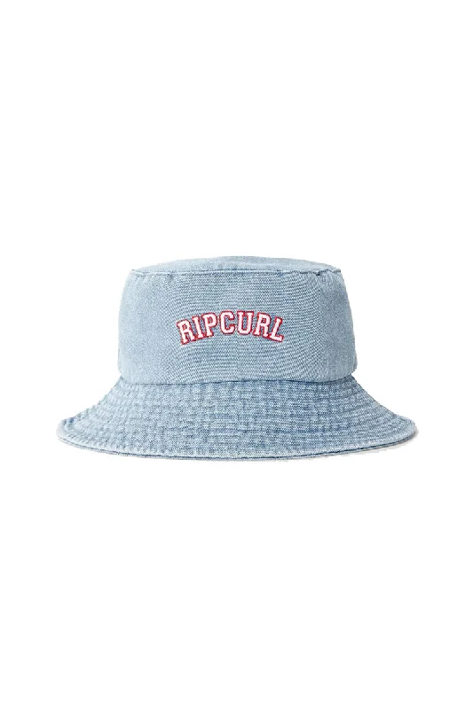 hipster-fedora-hat-Rip Curl Americana UPF Bucket Hat - Mid Blue