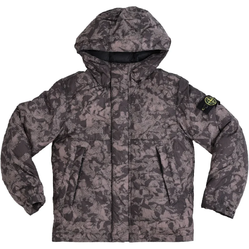 Camping hiking energy drinks-Stone Island Black Real Down Jacket