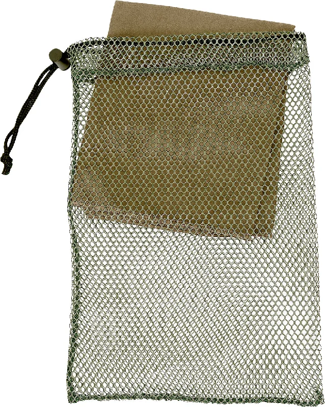 Camping hiking trail peace-Small Mesh Ditty Bag - 8" x 12" Lightweight Mini EDC Bag