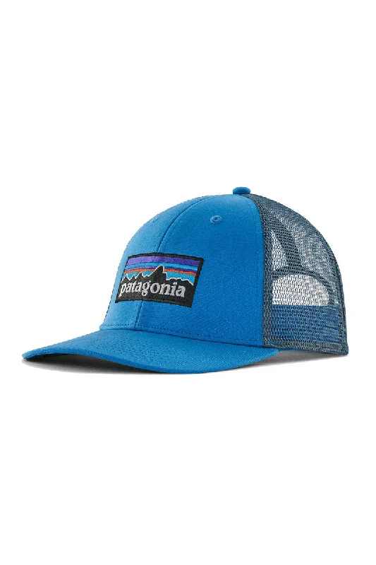 rainproof-outdoor-hat-Patagonia P-6 Logo LoPro Trucker Hat - Vessel Blue