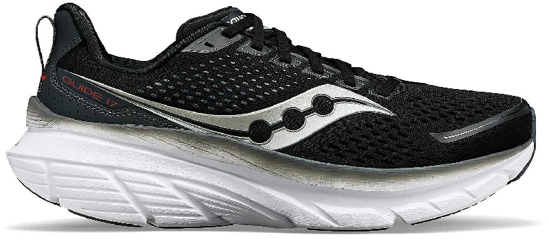 Camping hiking trail mammals-Saucony Guide 17 Mens Running Shoes - Black