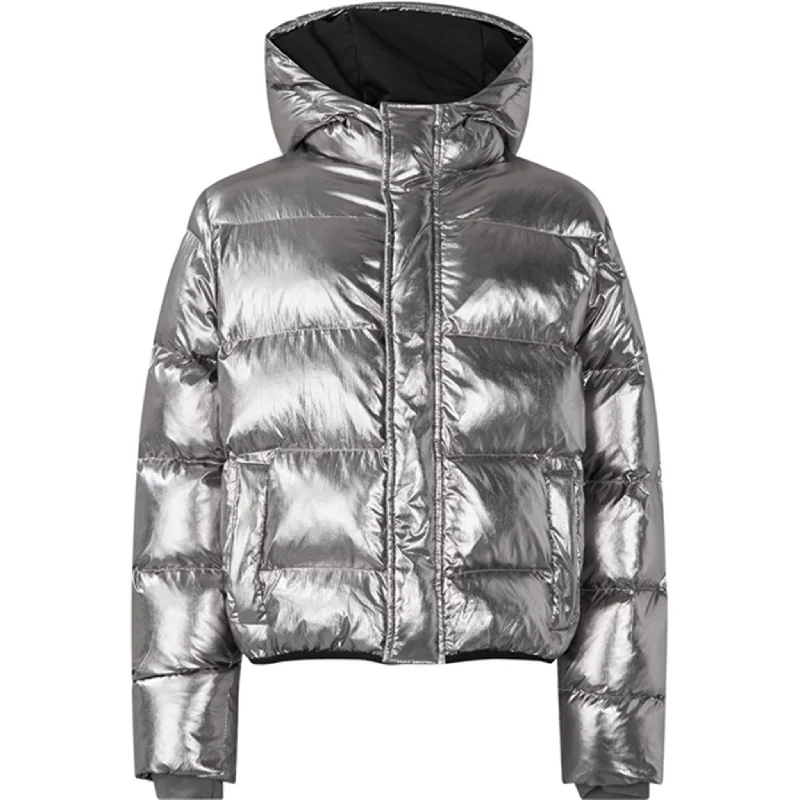 Camping hiking trail jerky-Mads Nørgaard Shiny Crinckle Jojina Jacket Asphalt