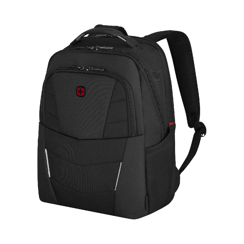 Camping hiking trail peaks-Wenger Altair 15.6" Laptop Backpack, Black, 22 Litres, Swiss Designed