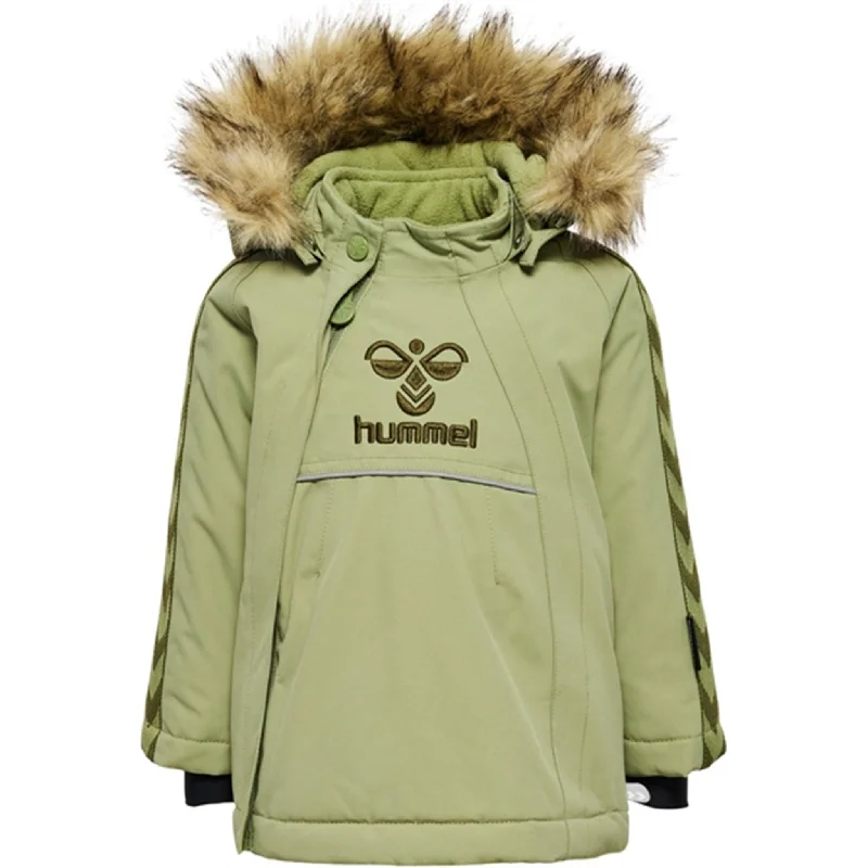 Camping hiking speed tips-Hummel Jacket Jessie Tex Oil Green