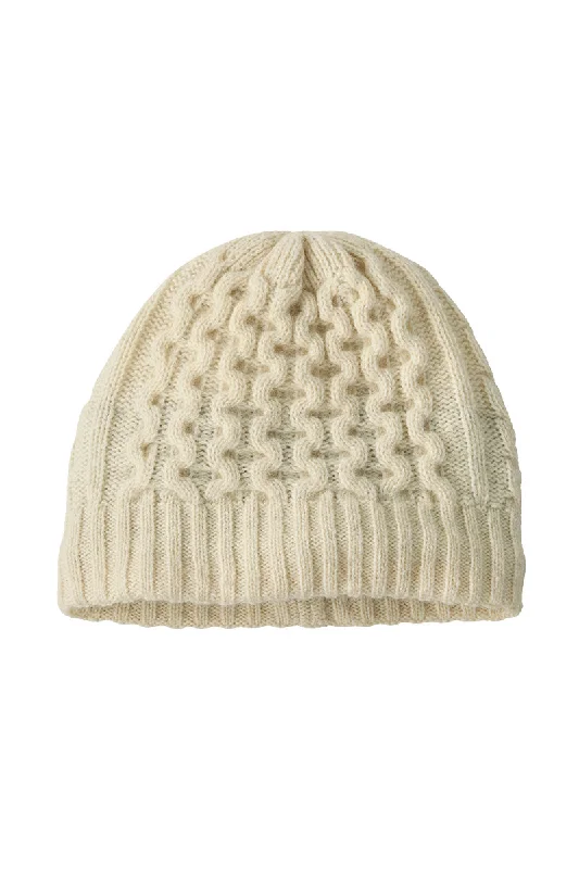 cozy-top-hat-Patagonia Coastal Cable Beanie - Birch White