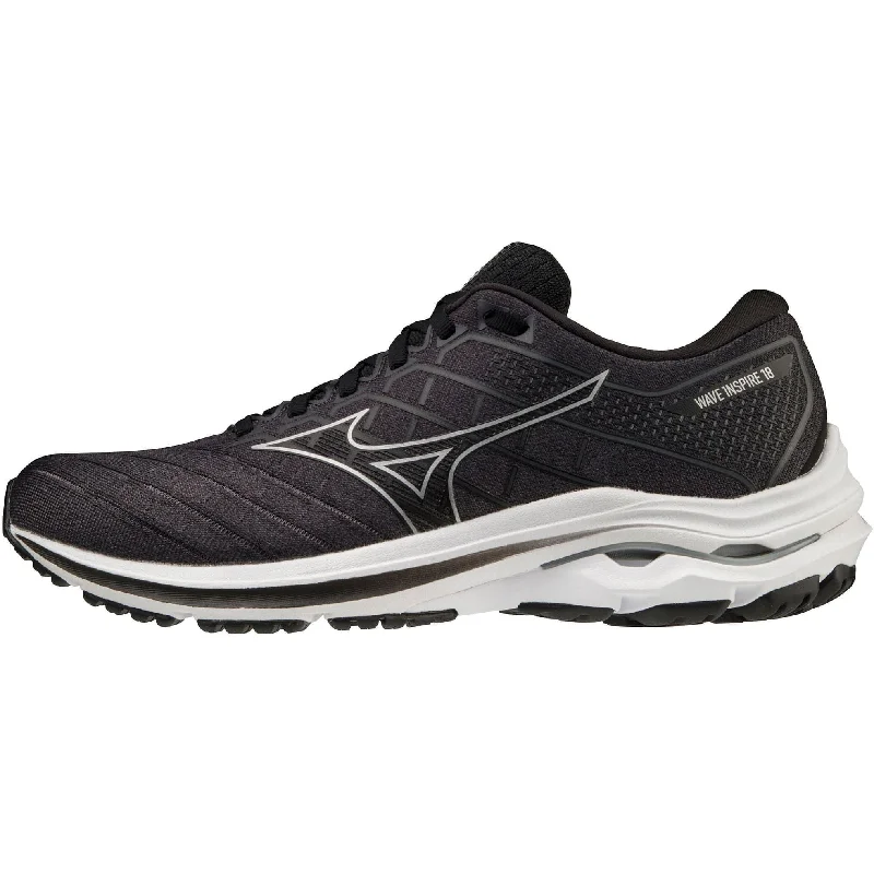 Camping hiking trail portraits-Mizuno Wave Inspire 18 Mens Running Shoes - Black