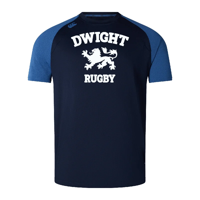 Camping hiking hand warmers-Dwight Rugby White Logo Elite Training Tee by Canterbury