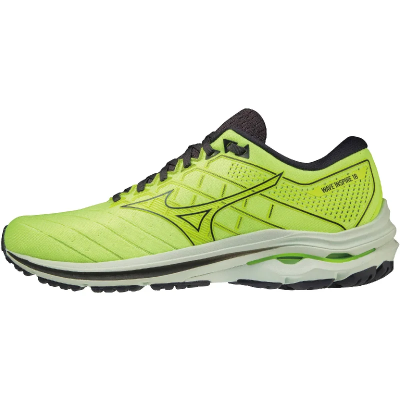 Camping hiking equipment reviews-Mizuno Wave Inspire 18 Mens Running Shoes - Yellow