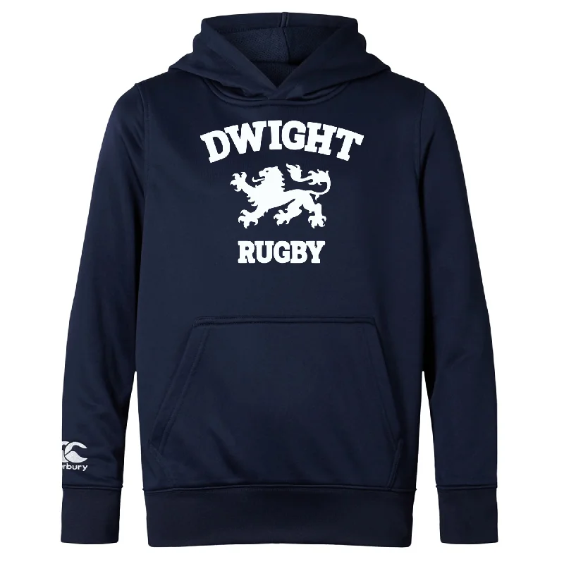 Camping hiking time zones-Dwight Rugby White Logo Club Lightweight Hoodie by Canterbury