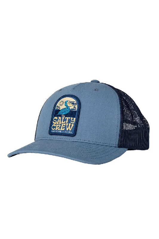 rugged-sun-hat-Salty Crew Seaside Retro Trucker Hat - Slate / Navy