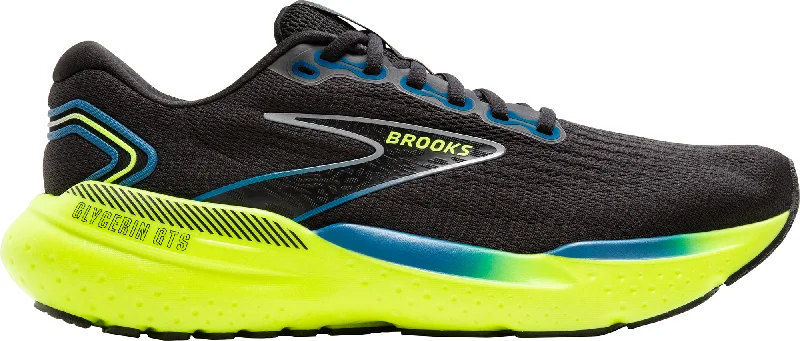 Camping hiking video gear-Brooks Glycerin GTS 21 Mens Running Shoes - Black