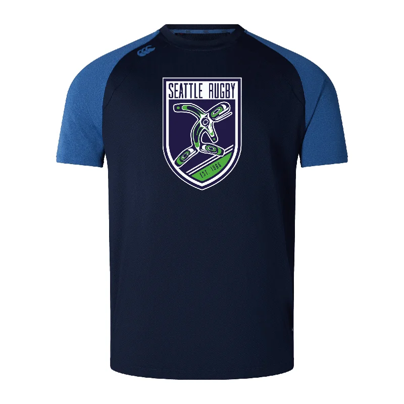 Camping hiking jog routes-Seattle Rugby Club Elite Training Tee by Canterbury