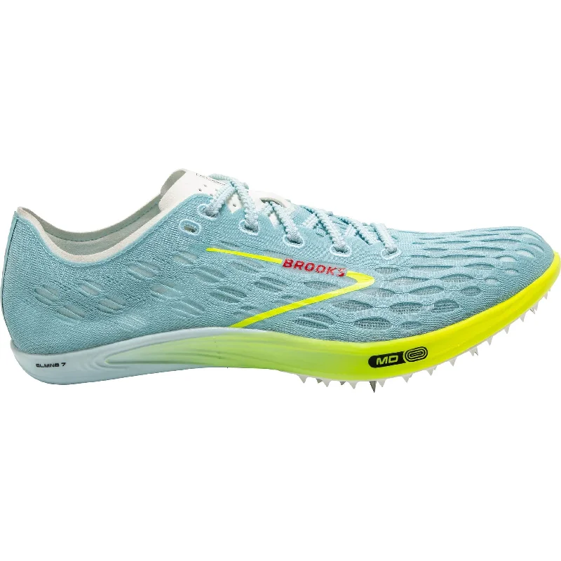 Camping hiking quiet spots-Brooks ELMN8 7 Running Spikes - Blue